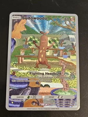 Sudowoodo #79/96 Pokemon TCG Pocket Triumphant Light Custom Textured Fanart Card - Image 1 of 4