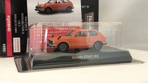 KYOSHO 1/64 Honda Civic RS Orange 1970s Diecast Model Car Free Shipping Japan - Picture 1 of 11