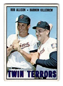 1967 Topps #334 Twin Terrors ( Allison / Killebrew) Minnesota Twins - Bild 1 von 2