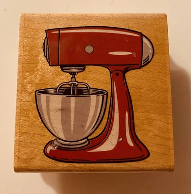 Stampabilities Vintage Rojo Mezclador Madera Goma Sello F1237 EE. UU. 2011 Foto 1 de 4