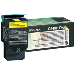 Lexmark C540 Yellow High Yield Toner Cartridge (C540H1YG), 2000 pages - Picture 1 of 3