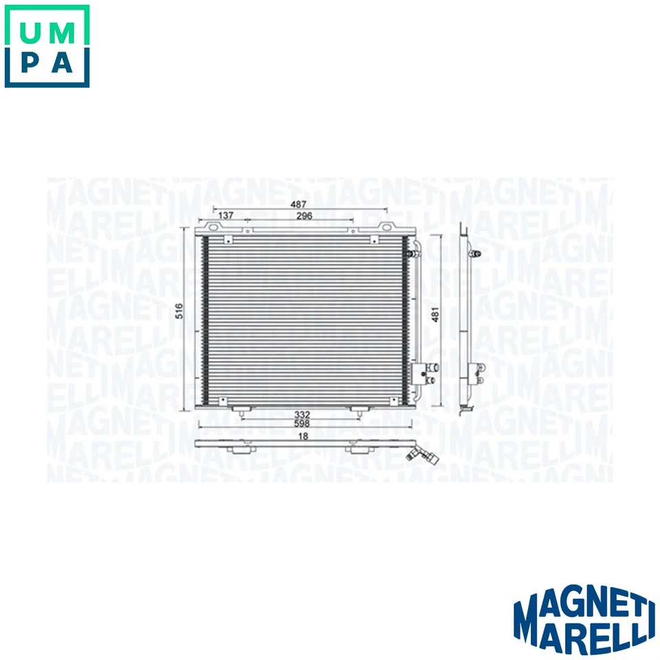 CONDENSER AIR CONDITIONING 350203889000 FOR MERCEDES-BENZ M 111.970 2.3L 4cyl - Image 1 of 4
