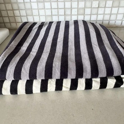 1 Yard Remnant Light Weight Knit Stripe Fabric X2 Fashion Sewing 60 “ Home Decor - Image 1 of 4