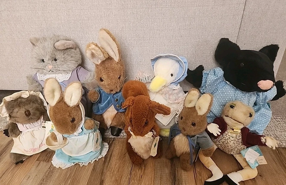 EDEN Toys Vintage Peter Rabbit And Company Lot of 9 1980's With Tags Stuffed Toy - Image 1 of 4