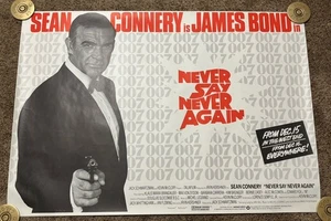 Original 1983 Never Say Never Again British Quad Movie Poster, Rolled James Bond - Bild 1 von 4