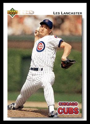 1992  Upper Deck Les Lancaster #481 Chicago Cubs MLB Baseball Base - Image 1 of 2