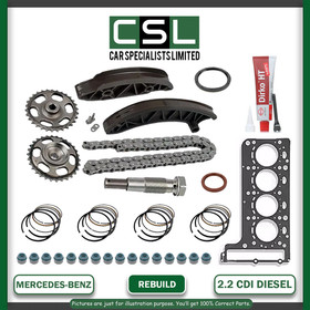 Mercedes-Benz OM651 2.2 CDI Timing Chain Kit Head Gasket Piston Rings Kit