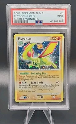 PSA 9 Mint Pokémon Flygon 2007 Diamond & Pearl Secret Wonders 5/132 Holo Rare - Image 1 of 2