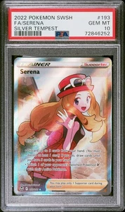 Serena Silver Tempest Pokemon Sword & Shield Silver Tempest 193 NM PSA 10 - Picture 1 of 2