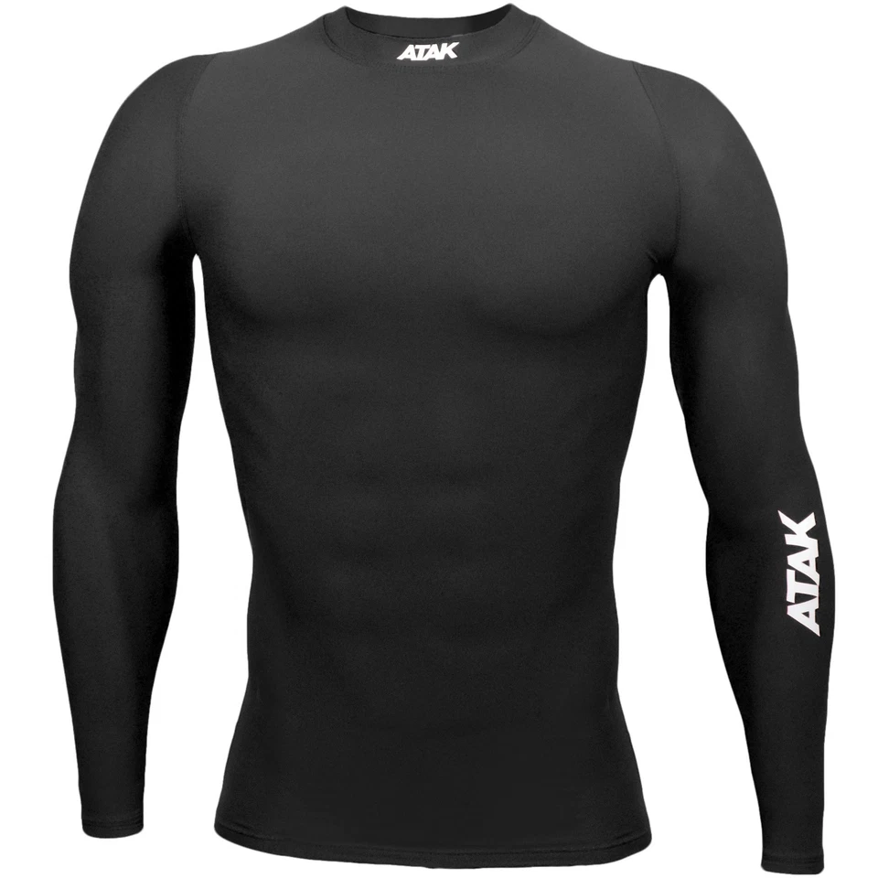 ATAK Mens Long Sleeve Sports Running Gym Base Layer Compression Shirt Top - Image 1 of 1