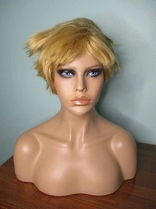 2" - 4" goldblonde VINTAGE kurze ECHTHAARPERÜCKE von COIFFURE BEAUTE - BESCHÄDIGT - Bild 1 von 12