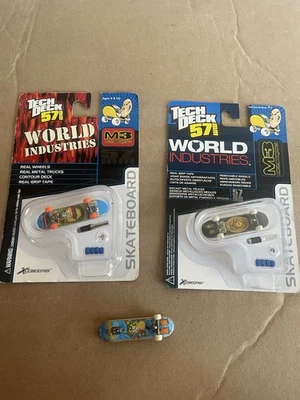 Tech Deck Vintage World Industries Lot Of 2 Minis Sealed And 1 Tech Deck  Loose - Image 1 of 4