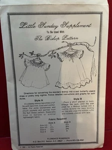 Little Sunday Dresses Supplement Pattern Dress Nightie Bishop Pattern 1982 UNCUT - Picture 1 of 9