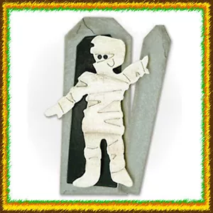 Sizzix Bigz Mumie & Grab Stanze #65566 Einzelhandel 19,99 $ Was für ein gruseliger Spaß! Zuschnitte Stoff! - Bild 1 von 2