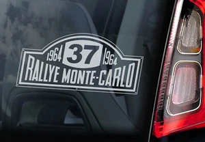 MONTE CARLO RALLY '37' Car Sticker, 1964 Mini Club Decal Window PERSONALISE -V01 - Picture 1 of 6