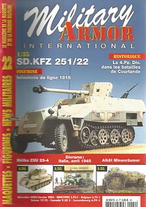 MILITARY ARMOR N°22 SD.KFZ 251/22 / INFANTERIE DE LIGNE / SHILKA ZSU 23-4 - Picture 1 of 2