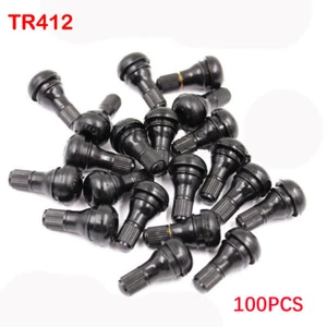 100pcs TR412 Tire Rubber Valve Stem For ATV Lawn Mower Garden Tractor Short Stem - Picture 1 of 7