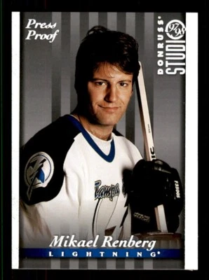 1997-98 Donruss Studio Hockey Press Proofs Silver #49 Mikael Renberg Lightning - Image 1 of 2