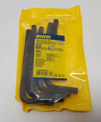 Irwin 7mm Short Arm L-Shaped Hex Key Set, 5 Pc - NEW #10574 - Image 1 of 3