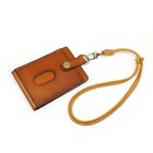 Wallet Genuine Leather Vertical ID Badge Strap Keychain Id Credit Card License