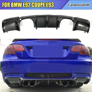 FOR BMW E92 E93 E93 M3 V STYLE FULL SIZE REAL CARBON FIBER REAR BUMPER DIFFUSER - Picture 1 of 8