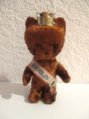 DDR, originaler "BERLINER BÄR" mit Schärpe und Krone, 13cm hoch !!! - Bild 1 von 4