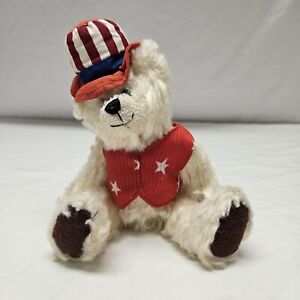 2000 Ty Beanie Baby American Patriot Teddy Bear 10 Incb Red White Blue Plush