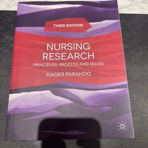 Nursing Research: Principles, Process and Issues by Kader Parahoo (Paperback,...