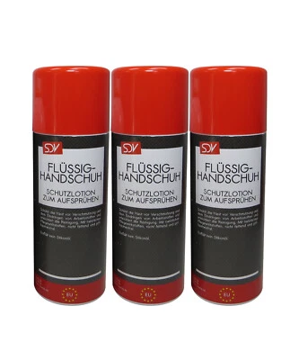 SDV CHEMIE FLÜSSIGHANDSCHUH unsichtbarer abwaschbarer Creme Handschuh Hautschutz 3x 400ml