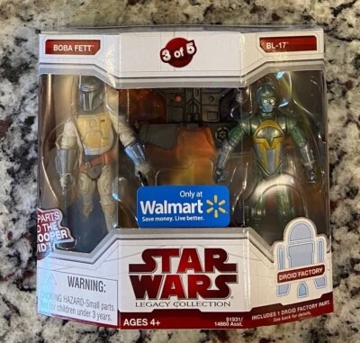 Star Wars Legacy Collection Boba Fett & BL-17 Droid Factory Walmart 3 of 5 MISB — 第 1/2 张图片