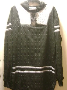 RAVMEN NEUE DAMENMODE HOODIE JACKE schwarz, weißer Besatz, XL Gr. - Bild 1 von 9