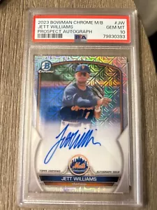 2023 Bowman Chrome Mega Box Jett Williams Auto PSA 10 - Picture 1 of 2