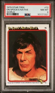 1979 TOPPS STAR TREK ON SPOCK'S NATIVE WORLD #72 TRADING CARD PSA 8 NM-MT POP 7 - Picture 1 of 4