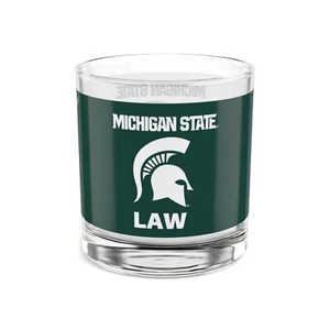 Michigan State Spartans LAW SCHOOL Old Fashioned Rocks Glass - Fan Cup - Picture 1 of 8
