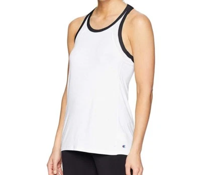 Camiseta sin mangas Champion para mujer edición de gimnasio FreshIQ entrenamiento doble seco blanca talla pequeña Foto 1 de 2