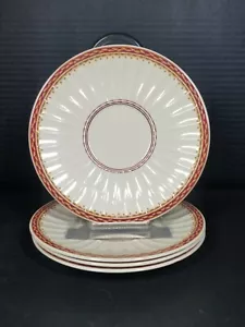 Set of 4 Crown Ducal England Ambassador Large 6 3/4" Saucers for Cream Soup Bowl - Picture 1 of 2