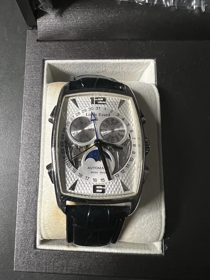 RARO Reloj Automático Multifunción Louis Erard Para Hombre 95211AA11.BDC52 1931 COMO ESTÁ Foto 1 de 4