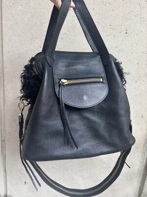 Bolso de Mano/Bolso Bandolera Meli Melo Negro, Detalle de Piel Sintética, Cierre de Cremallera Foto 1 de 4