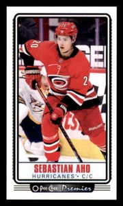 2021-22 O-Pee-Chee OPC Premier Tallboys #P11 Sebastian Aho - Picture 1 of 2