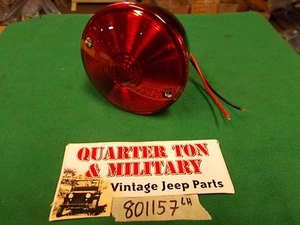 Tail Light Left Rear Drivers Side Civilian style Fits CJ2A CJ3A CJ3B Willys jeep - Picture 1 of 5