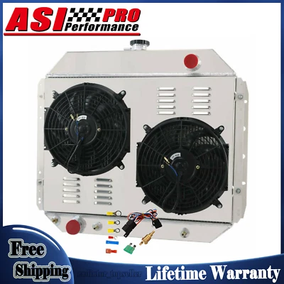 For 1966-1978 FORD F100 F150 F250 F350 BRONCO TRUCK 3 Row Radiator+Shroud Fan - Image 1 of 4