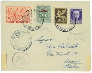 P2523 - ITALIA EGEO, 1942, DA JANINA PER ANCONA, MISTA ITALIA GRECIA - Imagen 1 de 2