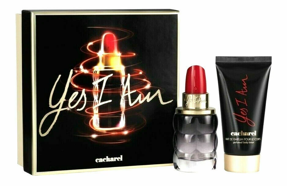 Cacharel Yes I Am Women 2pc Set EDP Spray 1.0 Oz Body Lotion 1.7