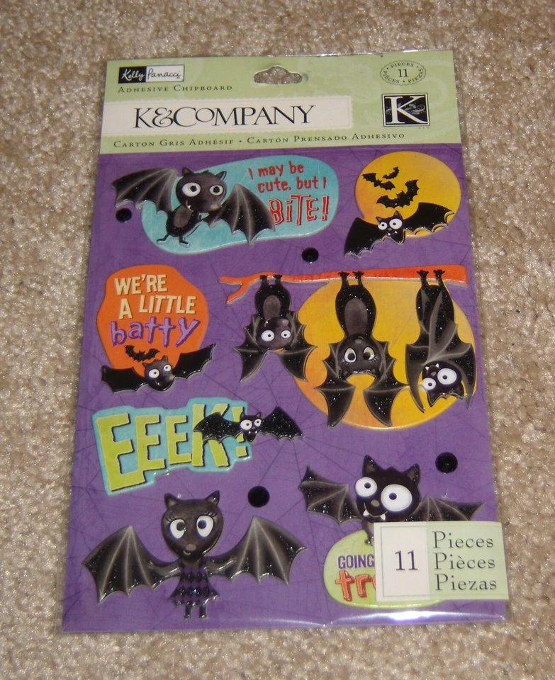 Aglomerado adhesivo K&Company ~ Kelly Panacci... Familia de murciélagos de Halloween Foto 1 de 1