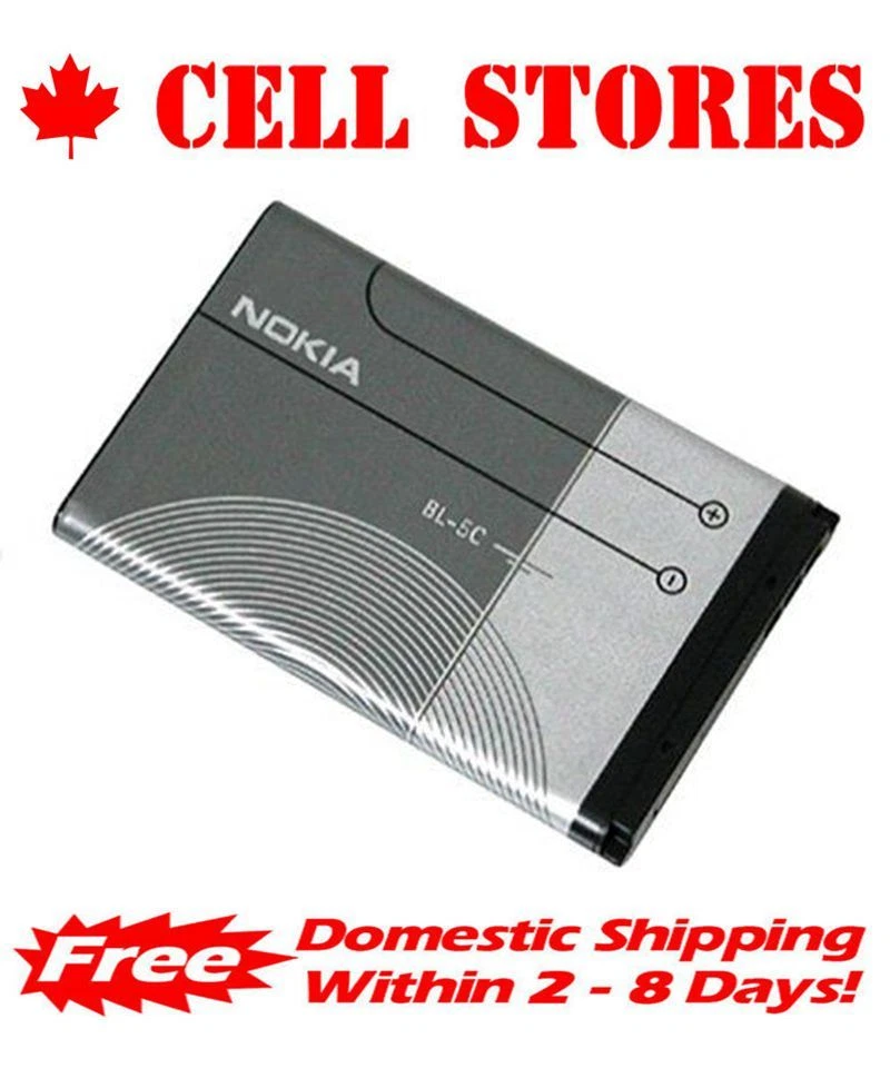 Nueva Batería BL-5C BL5C para Nokia 1100 1600 2112 3100 3555 6085 6205 1020mAh Foto 1 de 4
