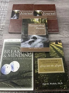 Divorce Grief 5 Book Lot Wolfelt Transcending Journals, Mending God Self Help - Picture 1 of 13