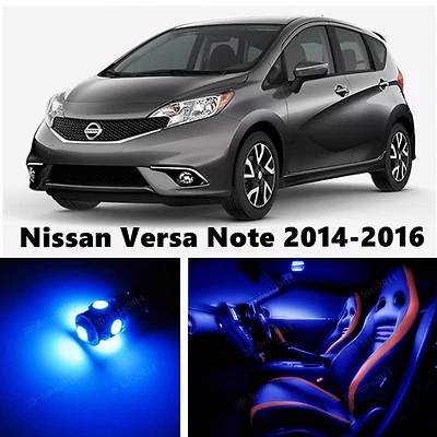 Kit de paquete interior de luz azul LED de 8 piezas para Nissan Versa Note 2014-2016  Foto 1 de 4