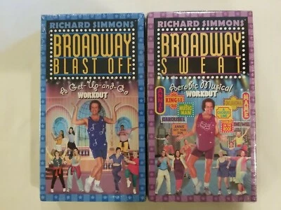 Richard Simmons Tone Up on Broadway (NEW SEALED VHS Set/Lot 2 ) Sweat/Blast Off - Image 1 of 4