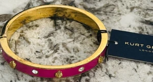 ☘�☏☏★Original Kurt Geiger Fuschia Emaille Adler Klapparmband $98☏☏☏ - Bild 1 von 5