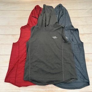 CADMUS Men's Workout Gym Muscle Tank Top/Hooded Shirt Sleeveless 3 Packs Sz S - Picture 1 of 13